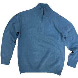 NWT HOUSE OF BRUAR Men’s Teal Pure Lambswool Sweater Small